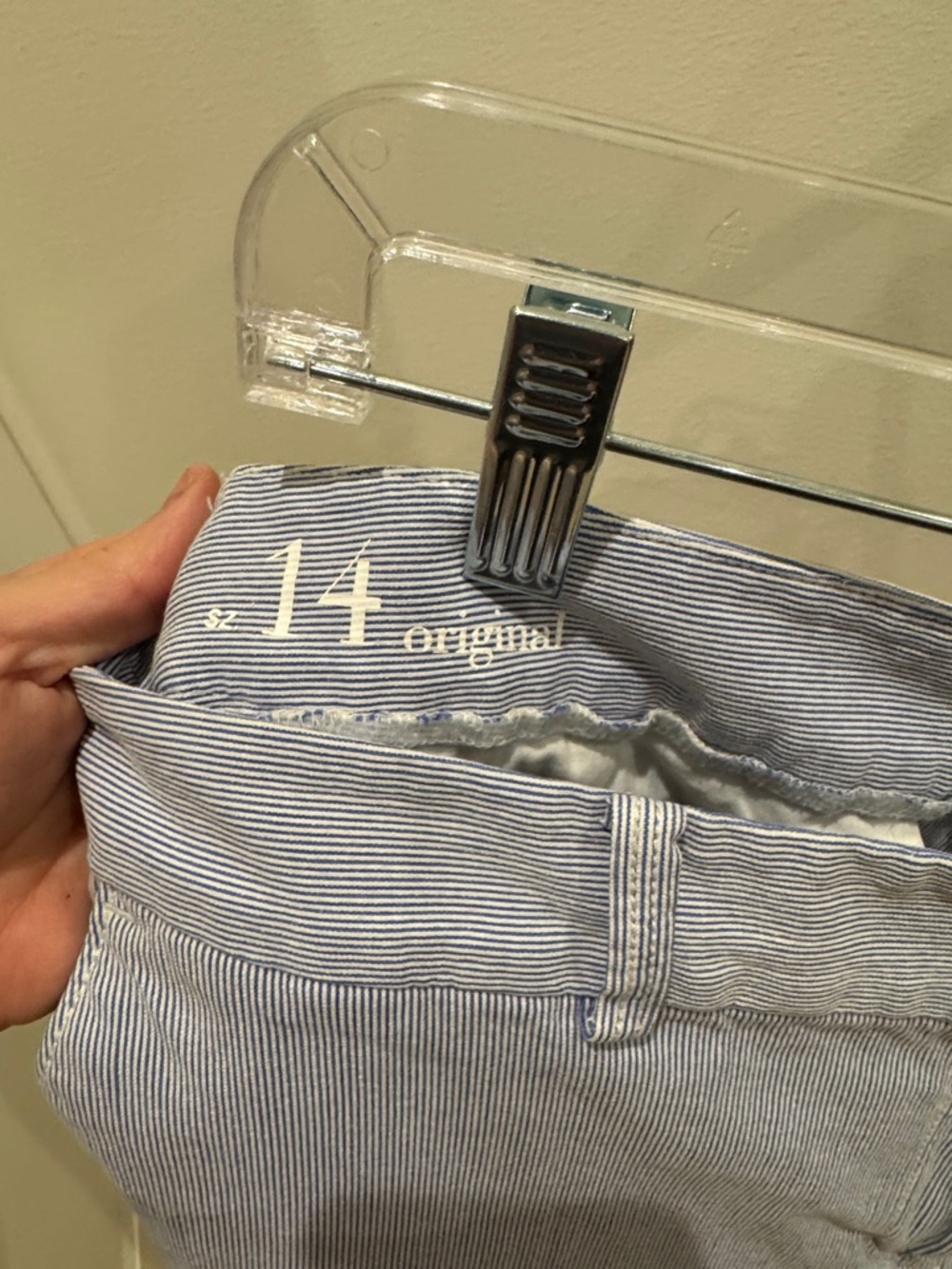 LOFT Light Blue Cotton Bermuda Shorts - Picture 3 of 7